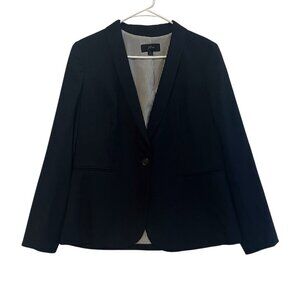 J.Crew Women Wool Blazer Blue Size 10 Winter Preppy Academia Professional
